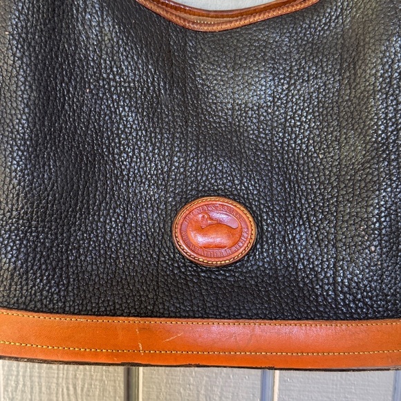 Dooney & Bourke Black and Brown Leather Shoulder Bag - Picture 3 of 7